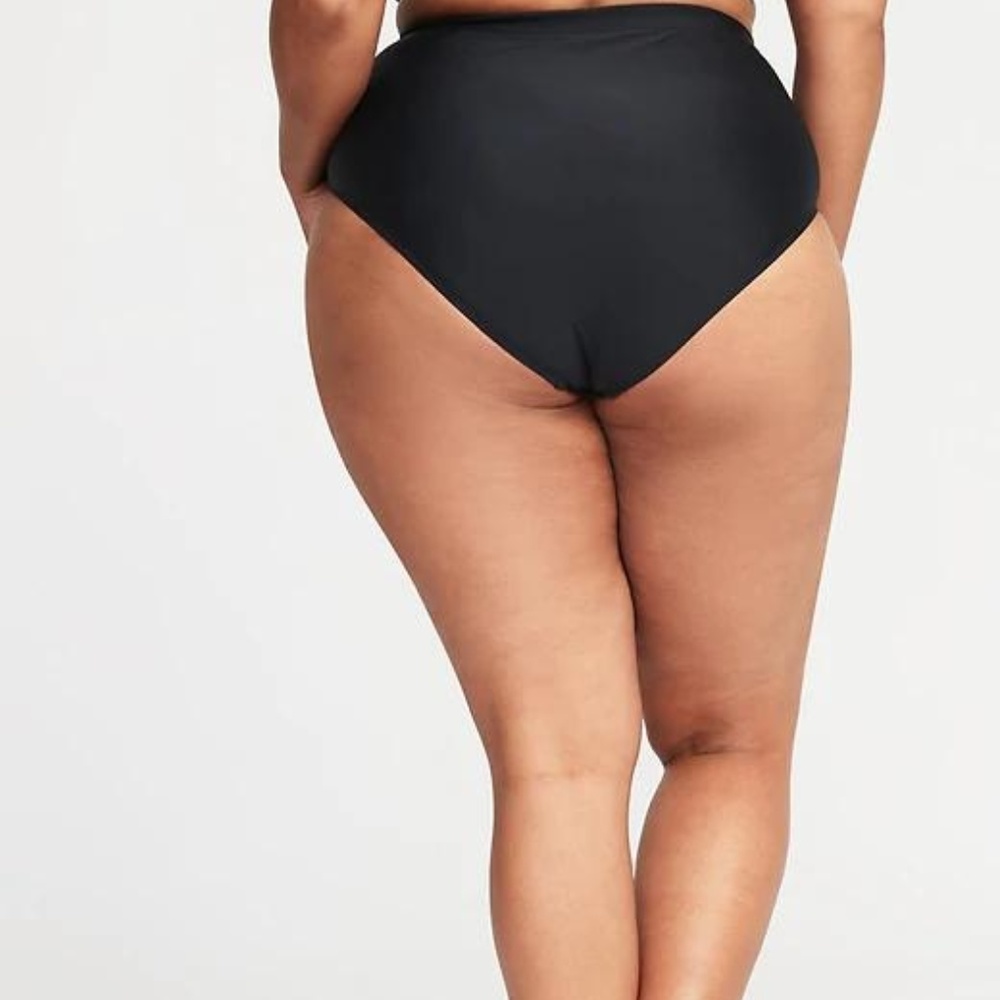 High-Waisted Secret-Slim Plus-Size Swim Bottoms - Picture 2 of 2